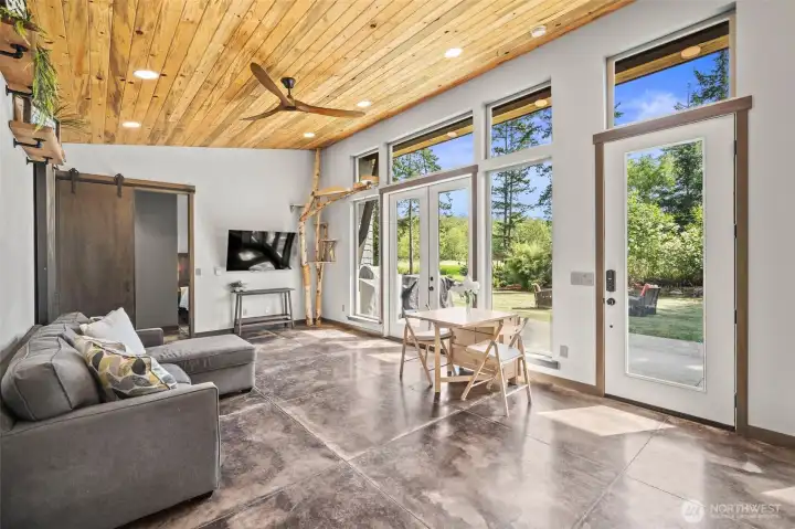 Living area bathed in natural light.