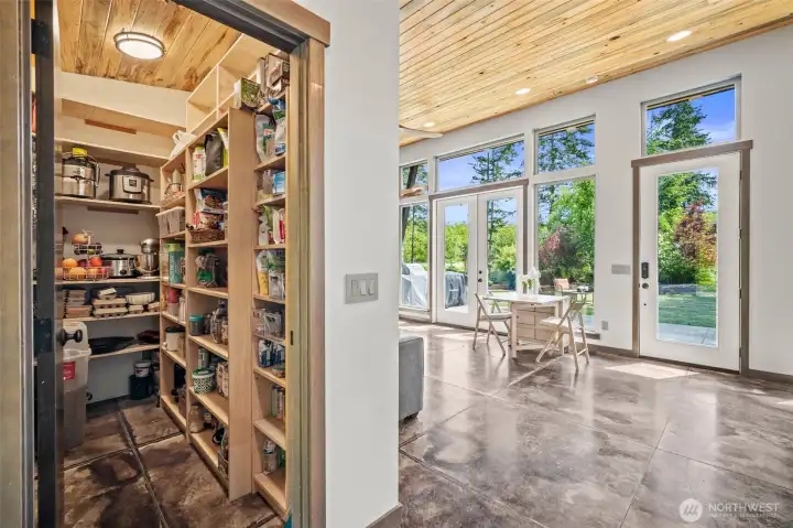 Large walk in pantry.