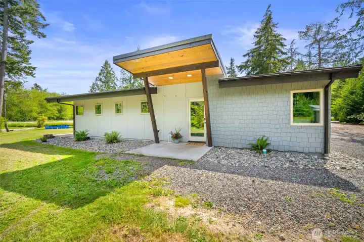 View of the back of the home.