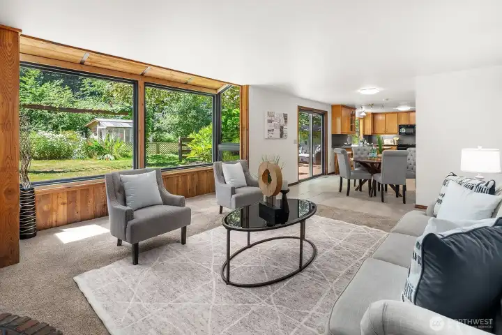 Family Room with View of Outdoors