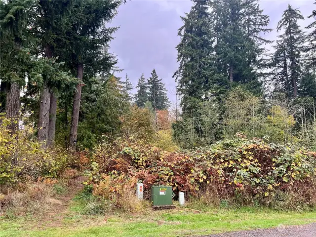 Facing the property from the road.