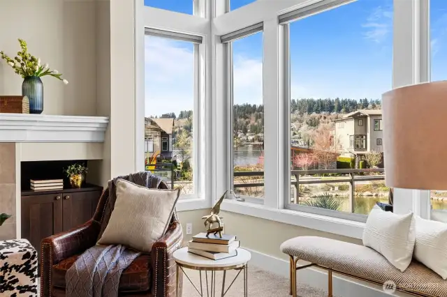 Lake and Pond Views from the Living and Dining Areas.