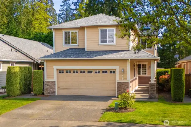You'll love the covered front walkway. The HOA maintains all front-yard landscaping.