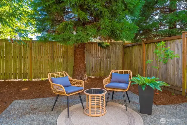 Enjoy privacy in your fully-fenced yard.