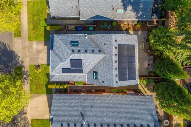 The 16 solar panels help to keep your electricity bill low and add additional value.