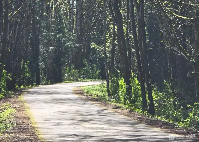 The beautiful trail goes right by the neighborhood.