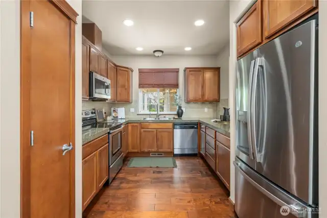 To the left is a pantry.
