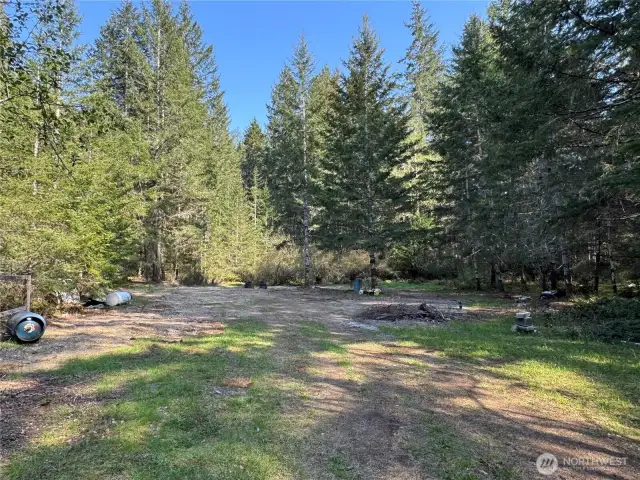 Lower area in the back. Great for a possible shop or barn. Water and electricity have been brought out there.