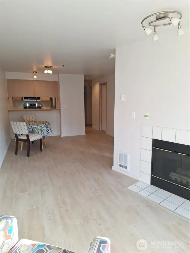 Looking from Balcony into Living Space and FP