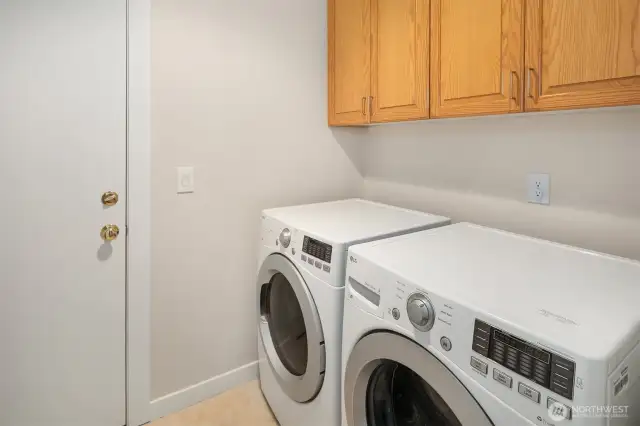 Laundry leads in to the Garqage