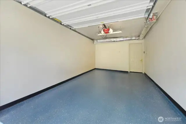 Finish attached 1 car garage with expoxy floor