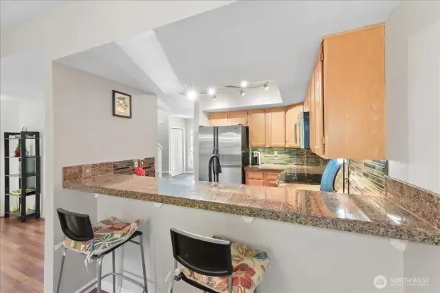 Kitchen with eating bar