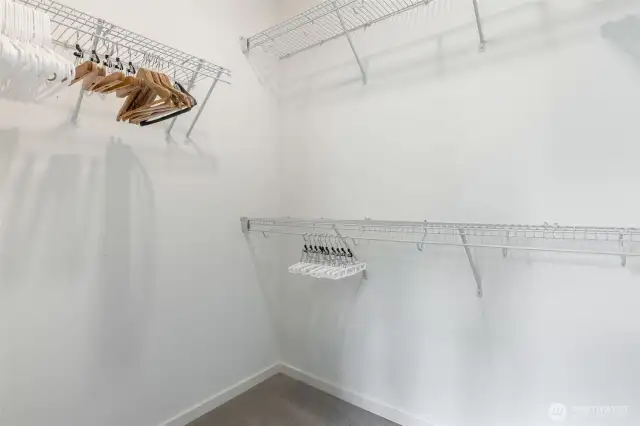 Huge closet for all your clothes & storage.