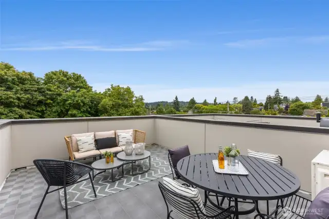 Last but not least- a lovely rooftop deck to entertain all your guests.
