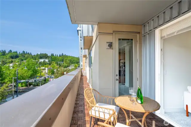 South facing balcony