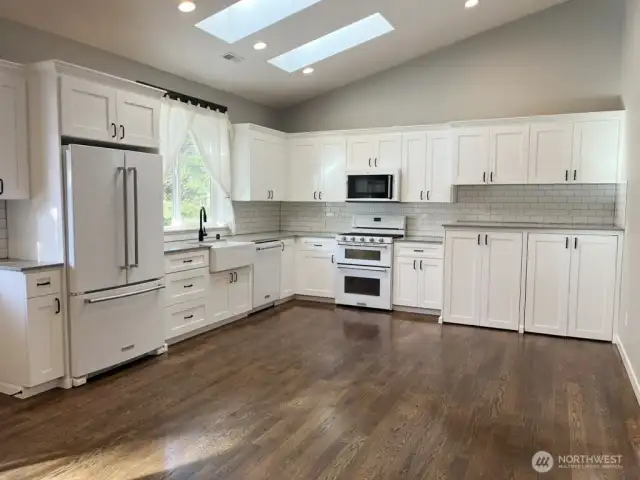 ADU lots of natural light with skylights in the kitchen