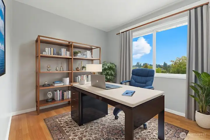 Unit A 2nd Bedroom or office (virtually staged)
