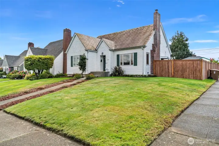 Oversize corner lot in a "go for a walk" setting.