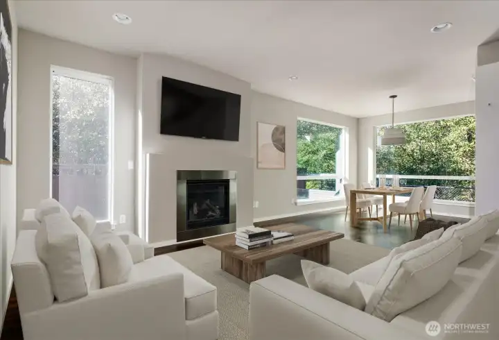 Great Room virtually staged