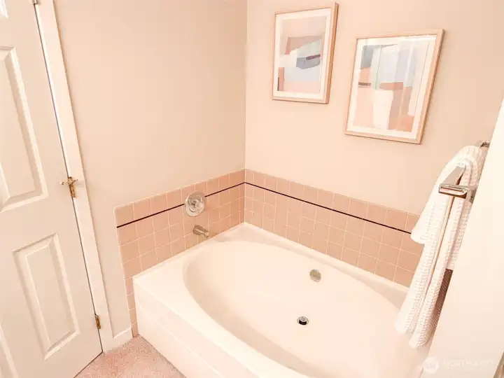 Bath tub in the primary