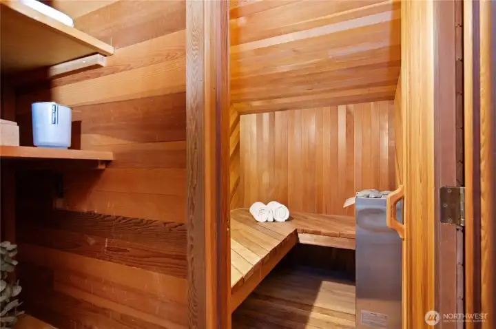 Wet sauna off primary bath