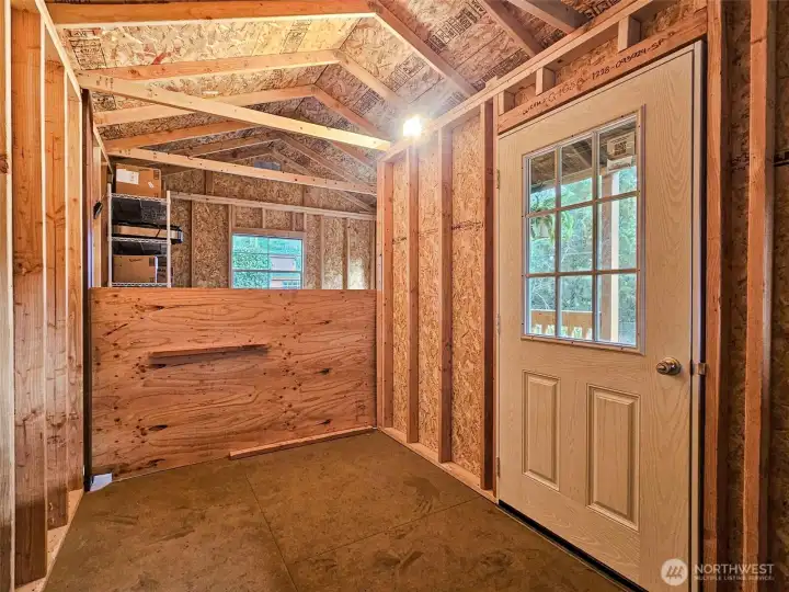 Framed unfinished space with power and septic access available.