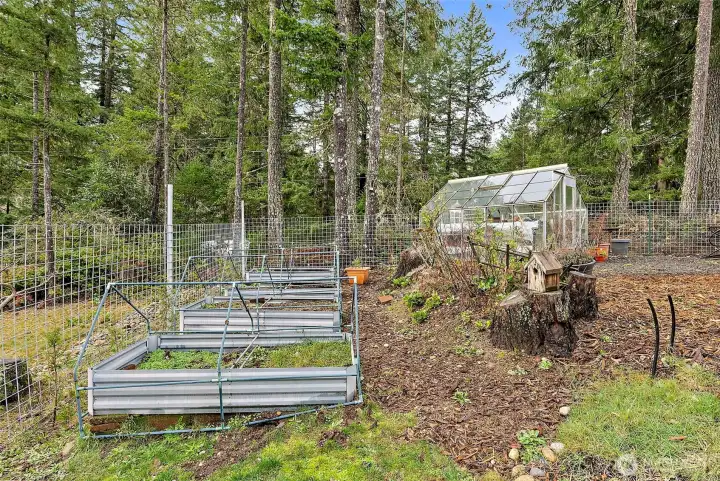 Raised garden beds offer an ideal setup for growing flowers, herbs, or vegetables.