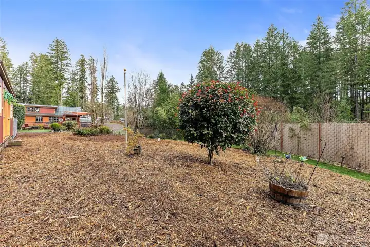 One of multiple garden areas providing room to create and enjoy outdoor spaces.