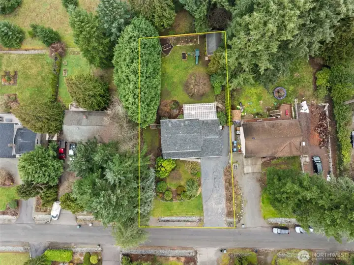 Large lot .40 of an acre.