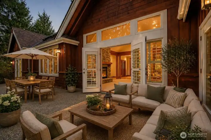 Virtually staged patio