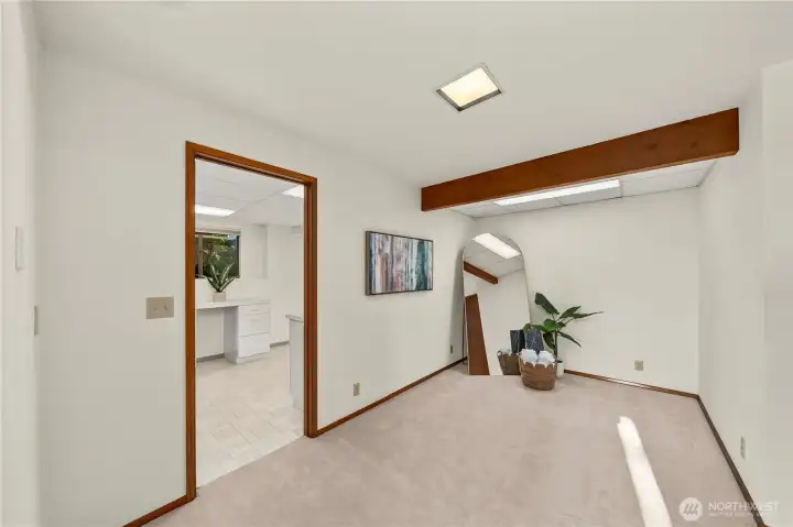 Additional finished space downstairs offering great potential
