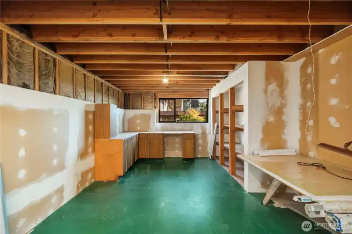 A generous unfinished space with endless possibilities for future expansion or personalization