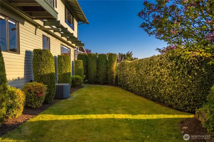 Beautifully landscaped backyard