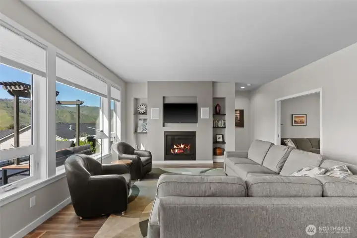 Living room with extra thick walls for quietness