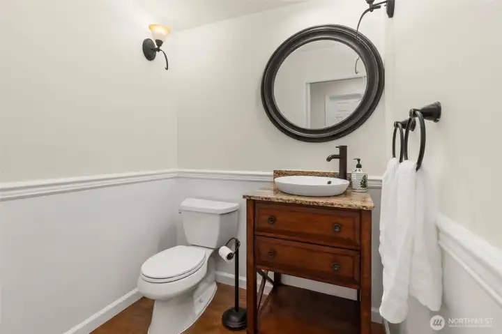 Half bath on the main level.