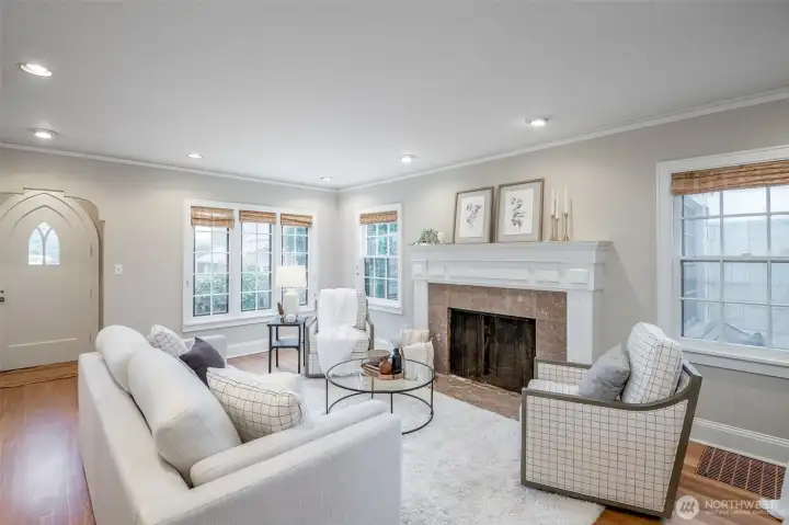 Lots of room to entertain, and this room features picture rail to hang your art on while keeping the walls pristine.