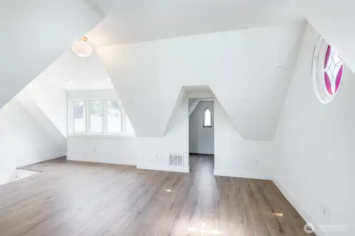 You will love this flexible space, newly finished with luxury vinyl plank flooring.