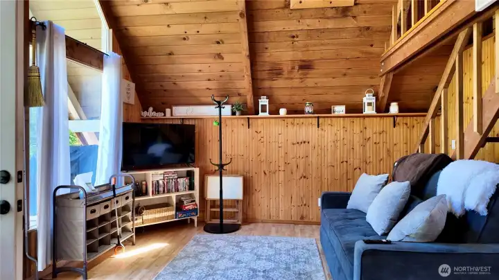 Fully furnished and move-in ready. Couch is a pull-out queen sized bed.