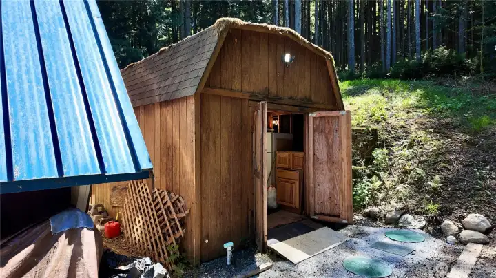 Detached shed for storage, shop, or both.