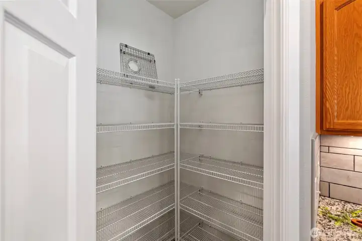 Spacious pantry.