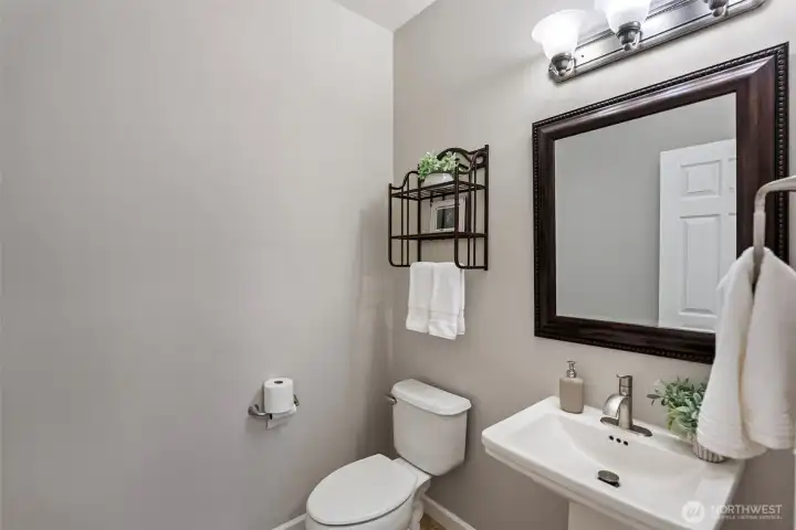 Main level powder room.