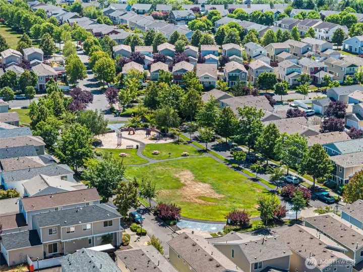Three private parks within the neighborhood and include play areas with swings, slides, climbing toys, pickleball courts, basketball court, youth sized baseball field, youth sized soccer field and large open grassy areas.
