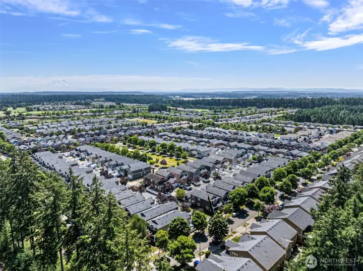 The community owns a private 2 1/2-mile trail through a natural forested area to a mile long private beach on Puget Sound and is intertwined with two 18-hole golf courses of the Golf Club at Hawks Prairie - The Links and Woodlands