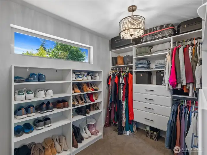 Walk-in closet provides abundant storage and organization Walk-in closet provides abundant storage and organization