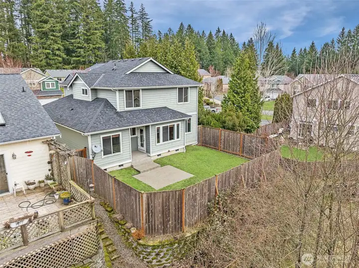 Aerial View of Backyard