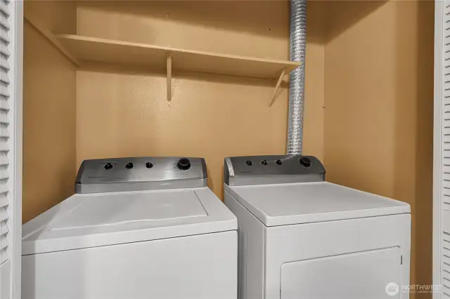 Comes with full size washer and dryer