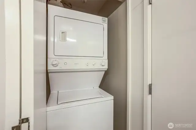 In-unit washer and dryer.