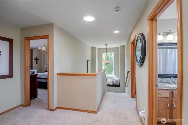 Upper landing is very open and leads off to the Primary Bedroom, Huge Bonus Room above the garage, 2 other bedrooms, a Full Common Bath + a separate, Large Laundry room.