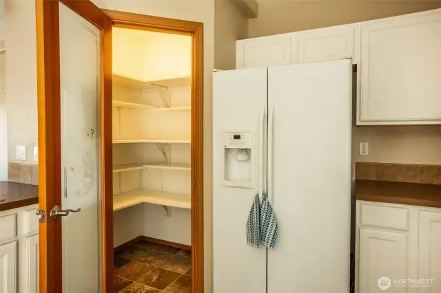 The walk-in pantry is fabulous for stashing your Costco purchases and your own harvest from that fabulous garden you are gonna plant.