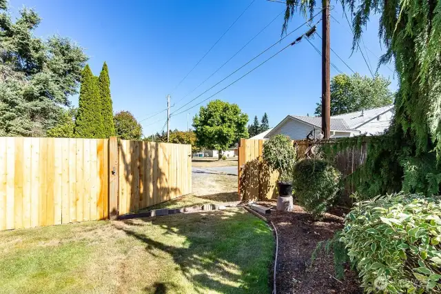 Backyard 10 foot gate back entrance